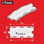 Hacker-Model HCT9670 - H0 - Bogen Segment 1-gleisig,R 20 = 1962 mm 5°,W 80 mm (6 Stück)